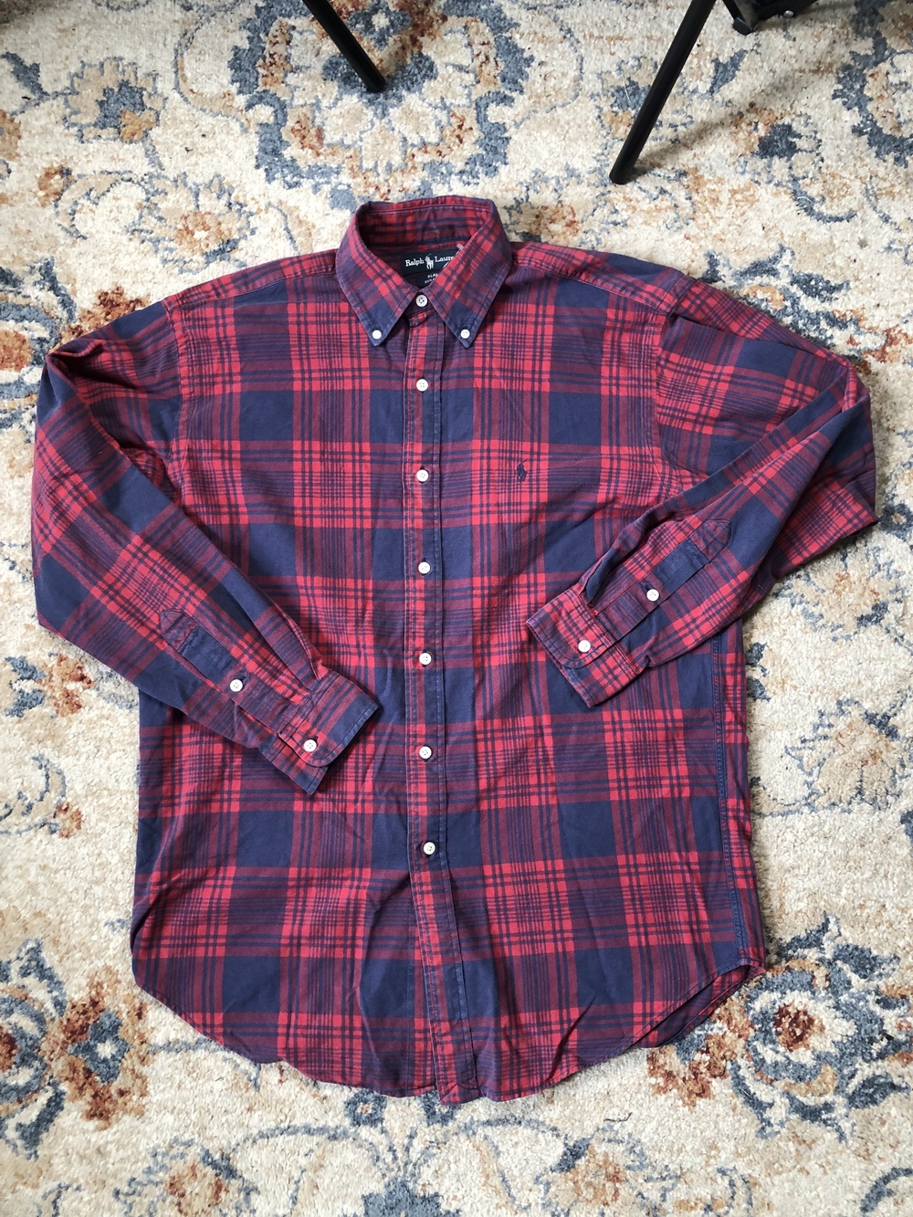 Ralph Lauren Shirt Mens Medium Plaid Button Down Blake Casual